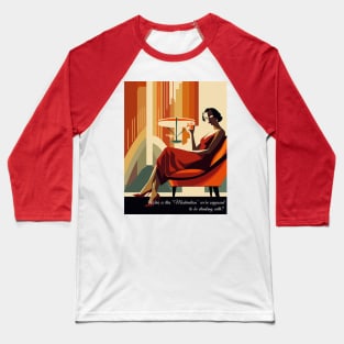 Vintage Art Deco Cocktail Woman Baseball T-Shirt